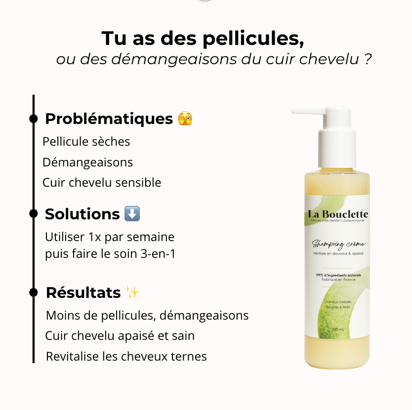 Shampoing crème - Nettoie &amp; anti-pelliculaire